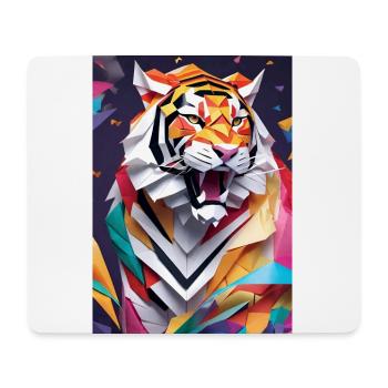 King of the Jungle - Roaring Tiger - Mouse Pad (horizontal) - white - Front