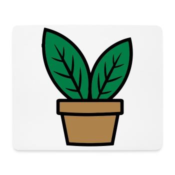 Plante feuilles plant plan plan - Tapis de souris (format paysage) - blanc - Devant