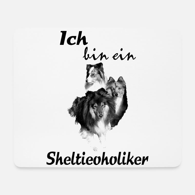 Sheltieholiker - Mousepad (Querformat) - Weiß