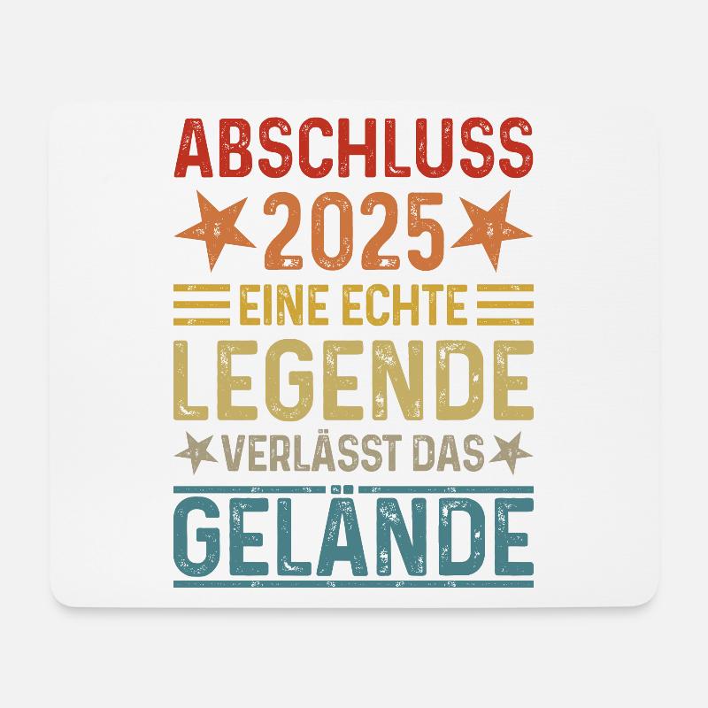 Abschluss 2025 Eine Legende verlässt das Gelände - Mousepad (Querformat) - Weiß
