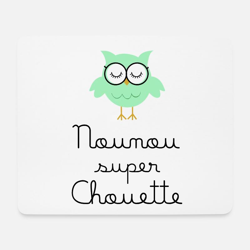 Nanny great owl - Mouse Pad (horizontal) - white