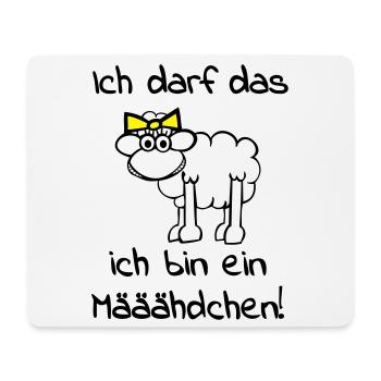 Ein Schaf - Mädchen - Mousepad (Querformat) - Weiß - Vorne