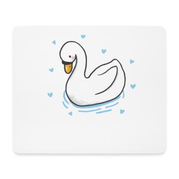 Schwan - Mousepad (Querformat) - Weiß - Vorne