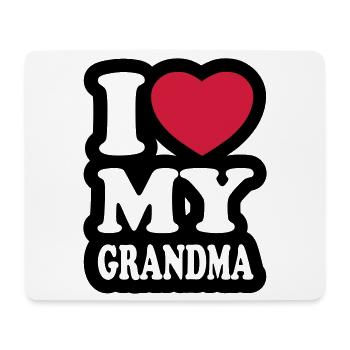 I love my grandma - Mouse Pad (horizontal) - white - Front