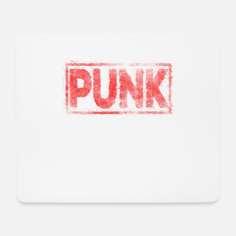Punk - Mousepad (Querformat) - Weiß