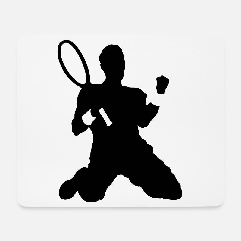 tennis - Tapis de souris (format paysage) - blanc