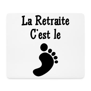 La Retraite c'est le pied - Tapis de souris (format paysage) - blanc - Devant