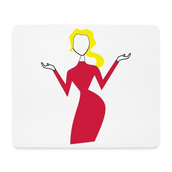 frau - Mousepad (Querformat) - Weiß - Vorne