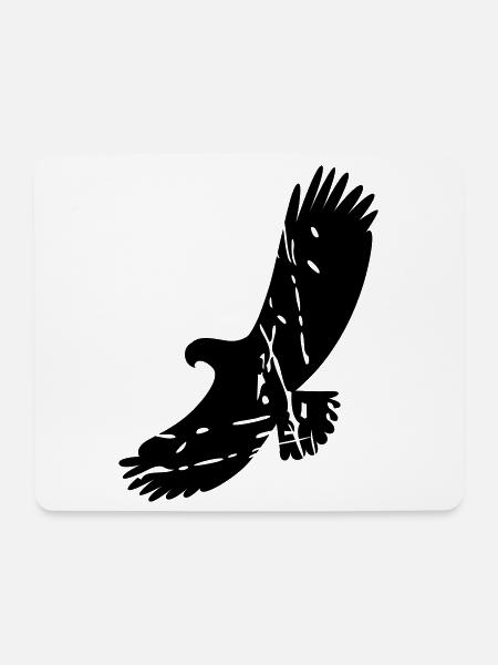 Adler - Mousepad (Querformat) - Weiß