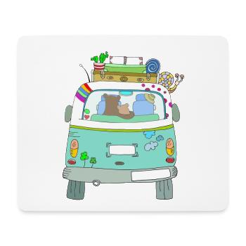 Road Trip Aventures Remplies de voitures - Tapis de souris (format paysage) - blanc - Devant