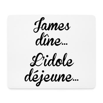 James dîne, l'idole déjeune - Tapis de souris (format paysage) - blanc - Devant