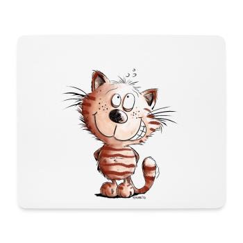 Je ne chat pas je chat motif BD cadeau - Tapis de souris (format paysage) - blanc - Devant