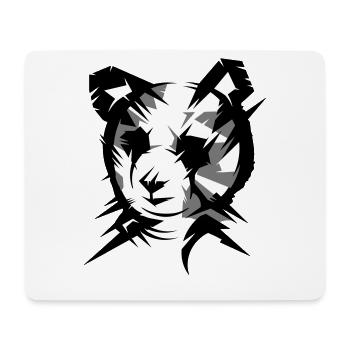 Tête d’ours panda dans le style cubiste - Tapis de souris (format paysage) - blanc - Devant