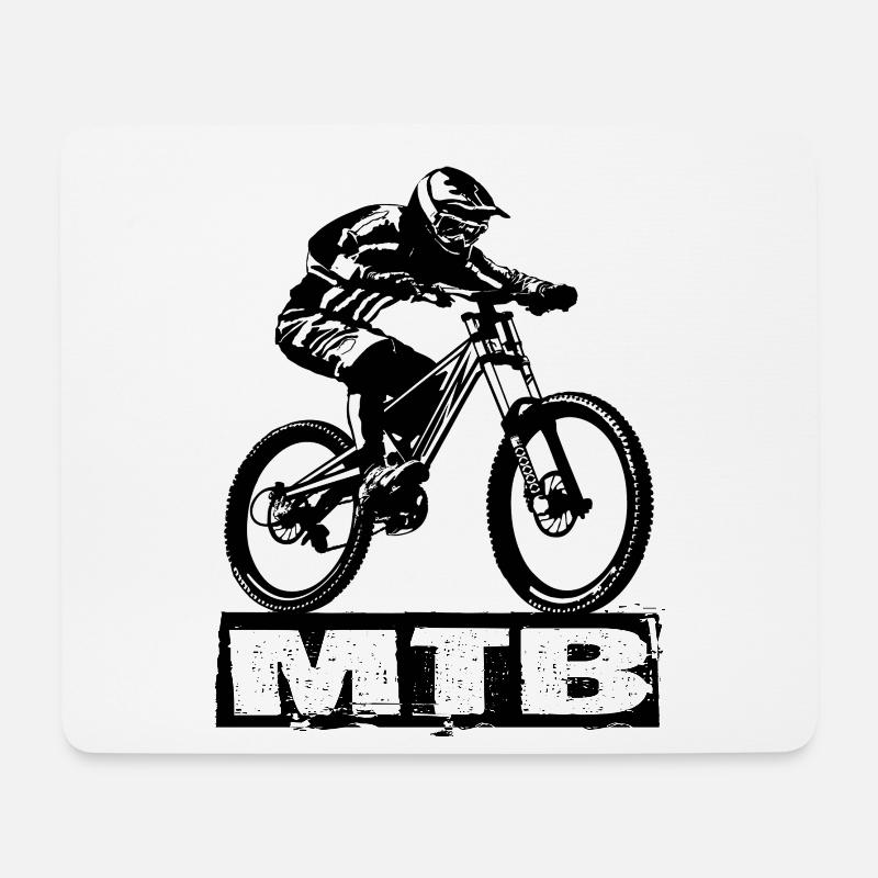 MTB - Mousepad (Querformat) - Weiß