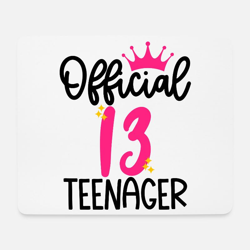 13. Geburtstag Mädchen 13 Jahre Teenager Geschenk - Mousepad (Querformat) - Weiß