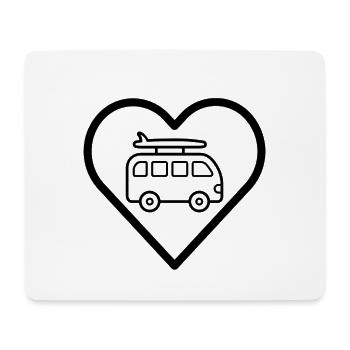 Van im Herz - Mousepad (Querformat) - Weiß - Vorne