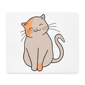 Katze - Mousepad (Querformat) - Weiß - Vorne