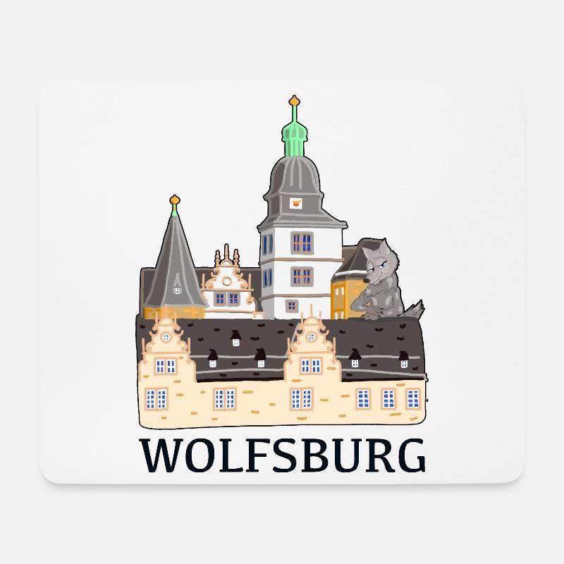 Wolfsburg, Schloss - Mousepad (Querformat) - Weiß