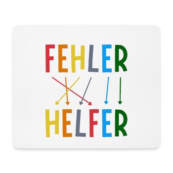 Fehler sind bunte Helfer Schriftzug mehrfarbig - Mousepad (Querformat) - Weiß - Vorne