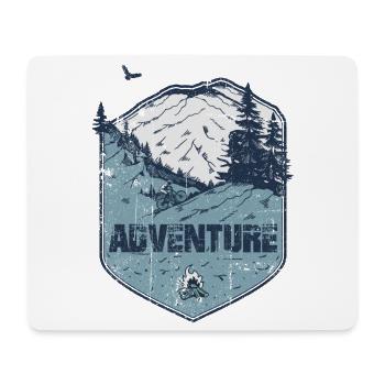 Mountainbike-Abenteuerabzeichen - Mousepad (Querformat) - Weiß - Vorne