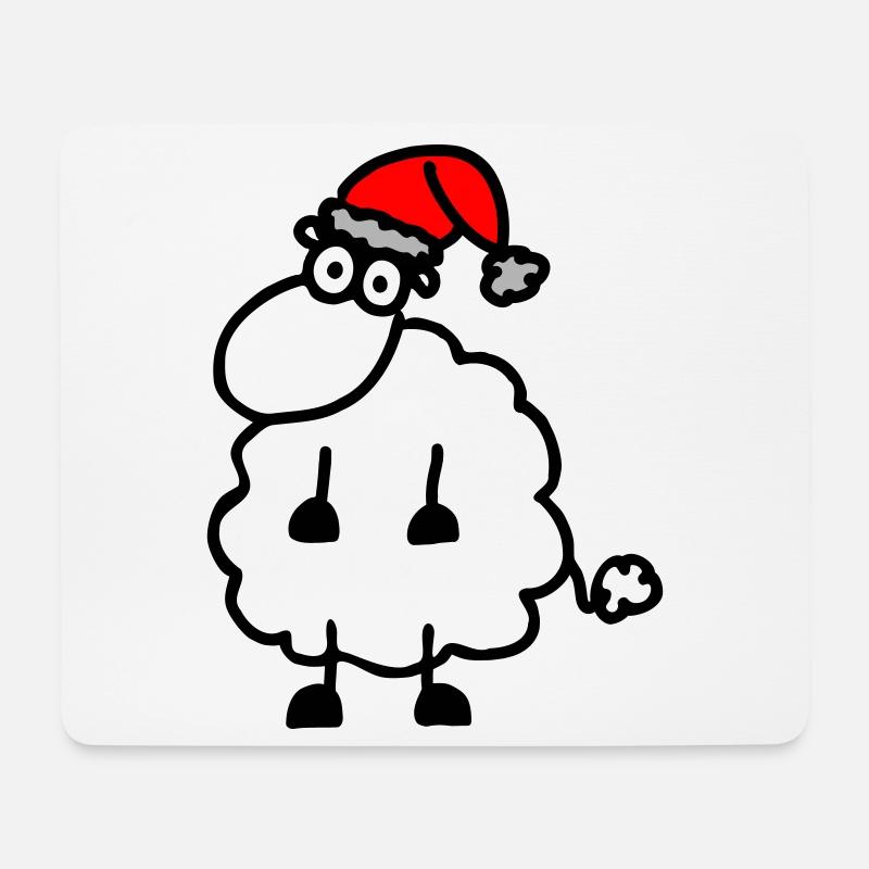 Schafe Weihnachten 2 - Mousepad (Querformat) - Weiß