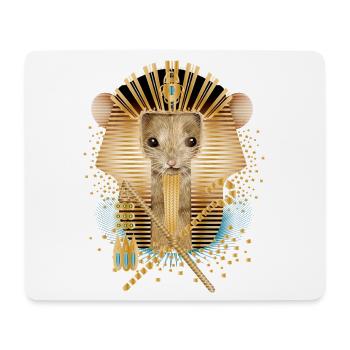 Souris avec masque de pharaon égyptien - Tapis de souris (format paysage) - blanc - Devant