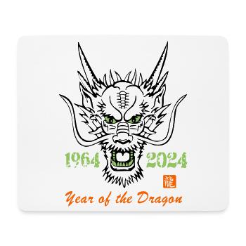 Jahr des Drachen 1964-2024 - Mousepad (Querformat) - Weiß - Vorne