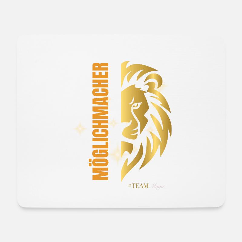 Goldenes Einhorn Team Magie - Mousepad (Querformat) - Weiß