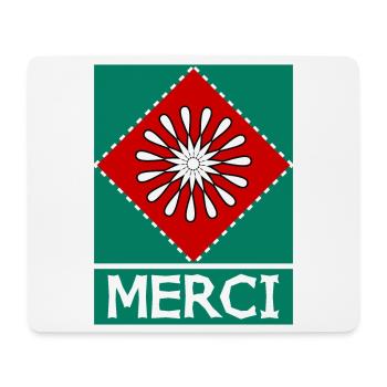 MERCI. MAÎTRESSE. MAÎTRE. MERCI MAÎTRESSE - Tapis de souris (format paysage) - blanc - Devant