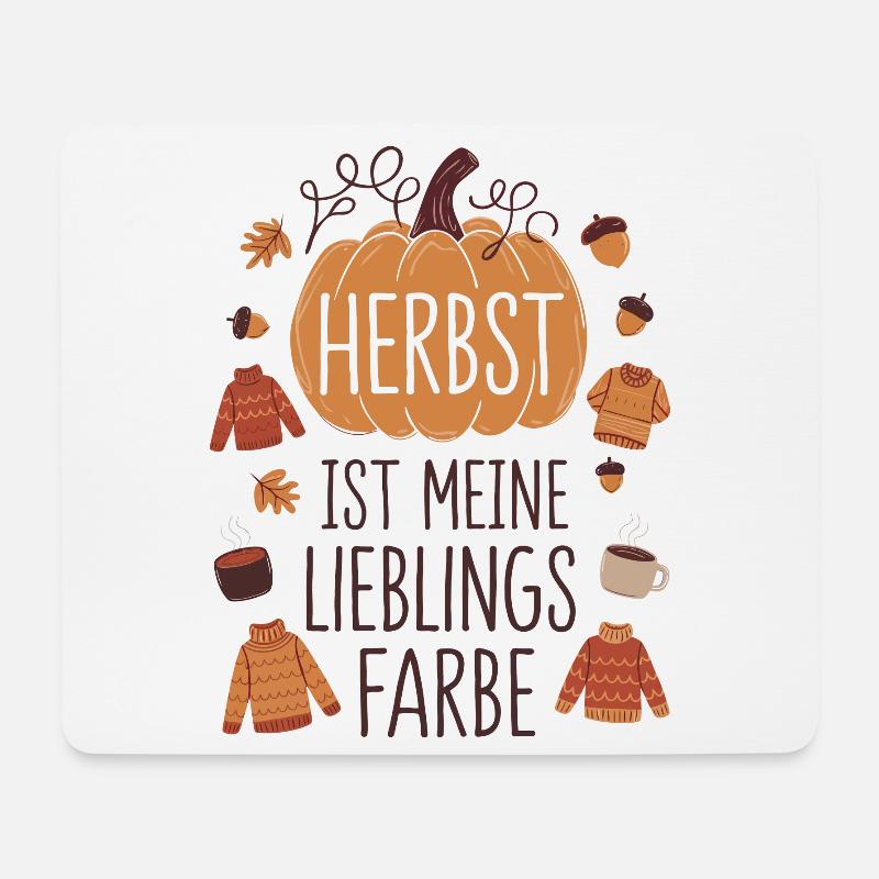 Herbst ist meine Lieblingsfarbe - Mousepad (Querformat) - Weiß