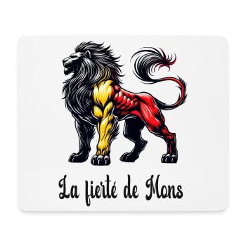 Mons lion flag design - Mouse Pad (horizontal) - white - Front