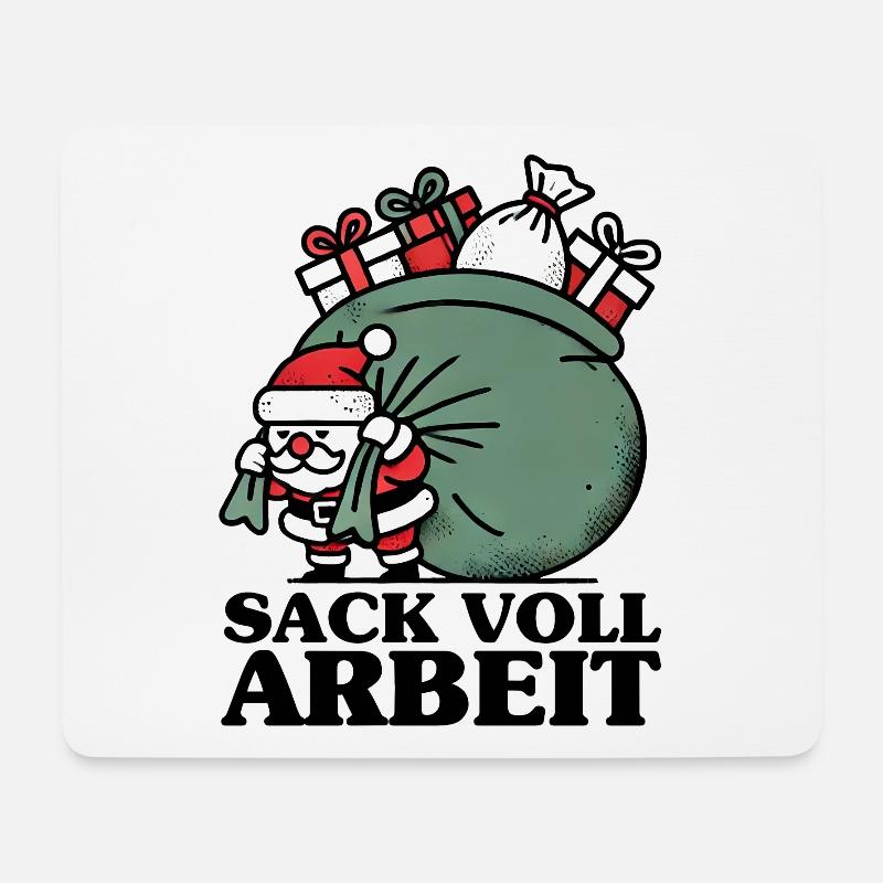 Sack voll Arbeit - Mousepad (Querformat) - Weiß