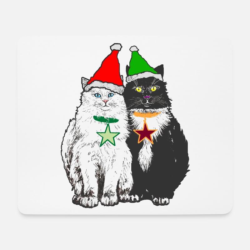 DIE WEIHNACHTSKATZEN - Mousepad (Querformat) - Weiß