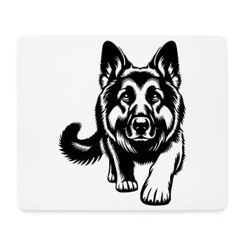 Deutscher schäferhund - Mousepad (Querformat) - Weiß - Vorne