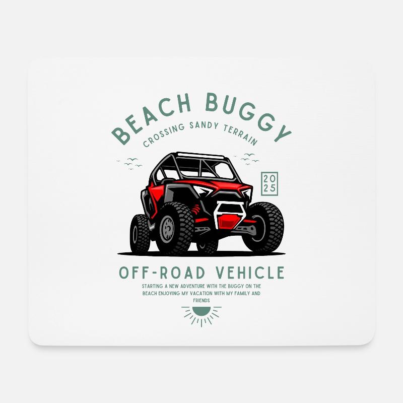 Buggy beach buggy dune off road vehicle - Mouse Pad (horizontal) - white