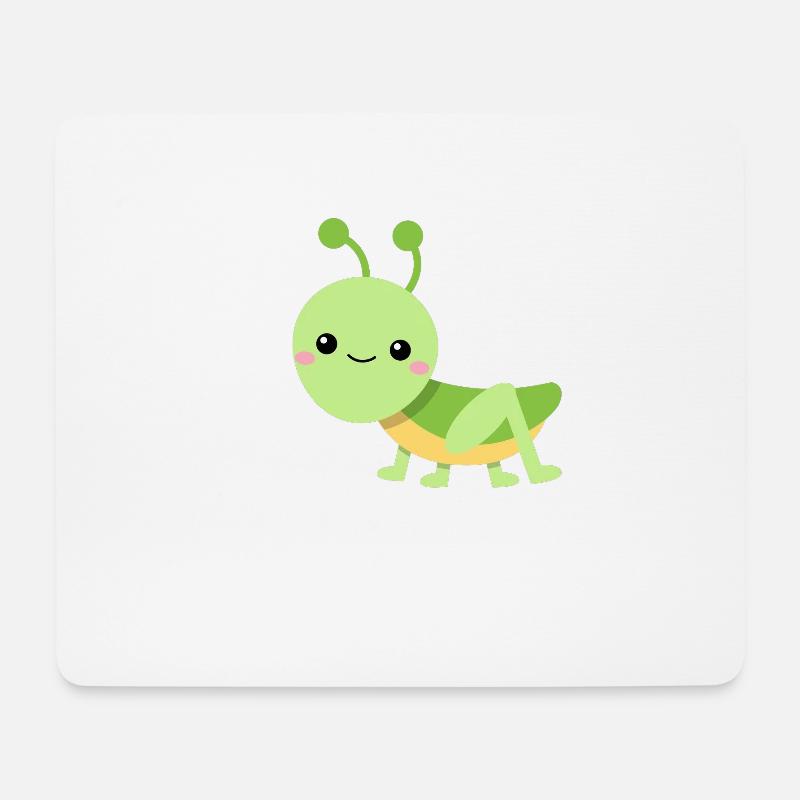 Lively grasshopper - Mouse Pad (horizontal) - white
