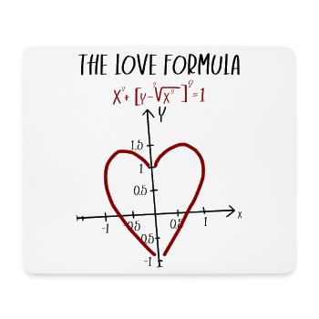 Algebra Heart Equation Art - Mouse Pad (horizontal) - white - Front