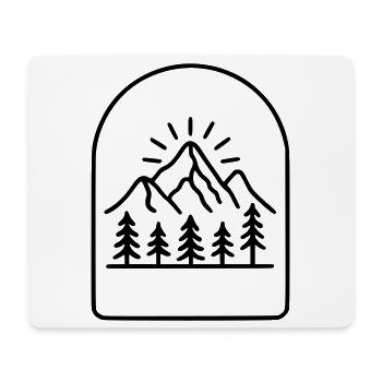 Berg - Mousepad (Querformat) - Weiß - Vorne