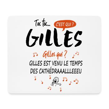 Name Gilles Geburtstag Geschenkidee Mann - Mousepad (Querformat) - Weiß - Vorne