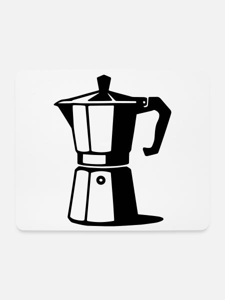 Espresso Kanne - Mousepad (Querformat) - Weiß