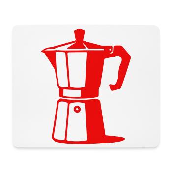 Kaffeekannen-Illustration für Café-Liebhaber - Mousepad (Querformat) - Weiß - Vorne