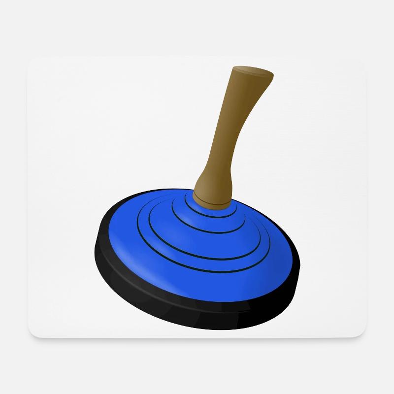 EISSTOCK-BLAU_FUR_WUNSCHNAME - Mousepad (Querformat) - Weiß