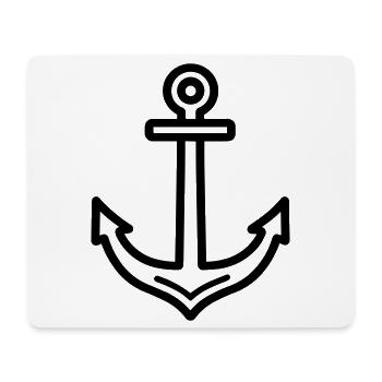 Anker - Mousepad (Querformat) - Weiß - Vorne