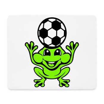 Frog Soccer Header Ball Playing Toad - Mouse Pad (horizontal) - white - Front