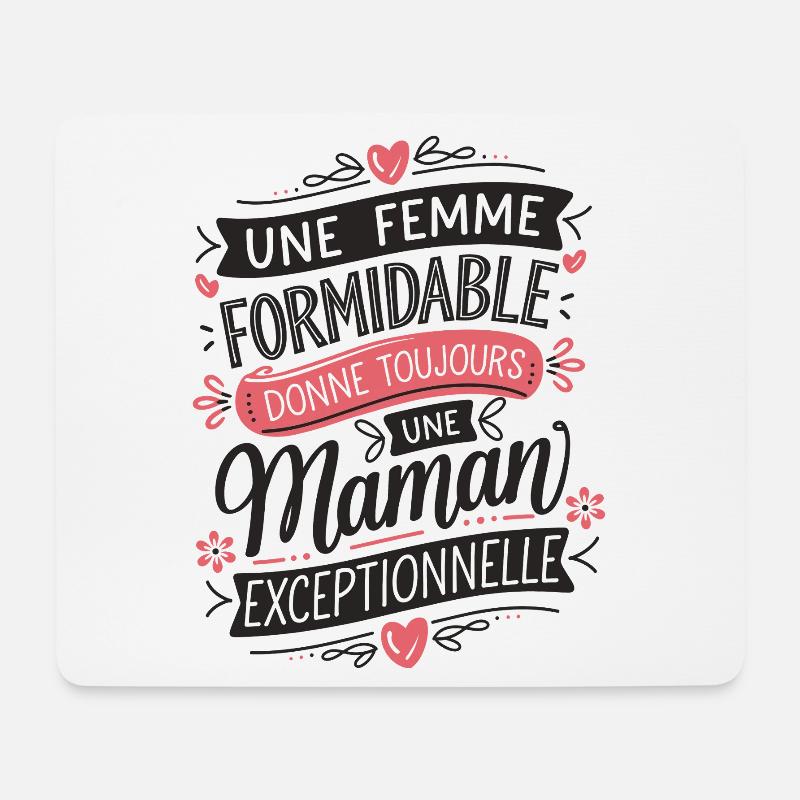 Eine großartige Frau, eine außergewöhnliche Mutter - Mousepad (Querformat) - Weiß
