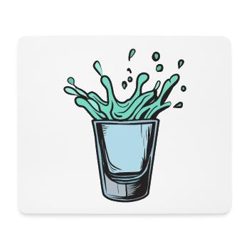 Spritzglas Splash in Teal Neon - Mousepad (Querformat) - Weiß - Vorne