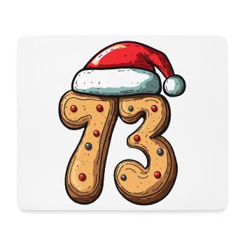 73 Numéro Cookie Noël - Tapis de souris (format paysage) - blanc - Devant