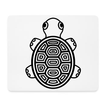 Bébé Tortue mignonne – Reptile comique pour le cœur - Tapis de souris (format paysage) - blanc - Devant