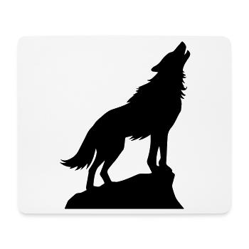 Wolf Animal Icon - Mouse Pad (horizontal) - white - Front