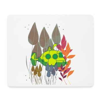 Sous-marin néon dans un feuillage coloré - Tapis de souris (format paysage) - blanc - Devant